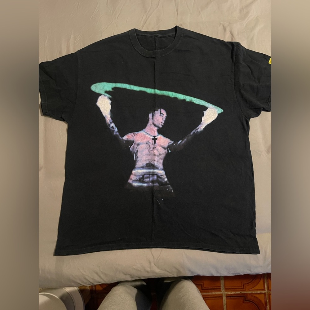 Travis Scott Black Tee Fortnite with Graphic Design